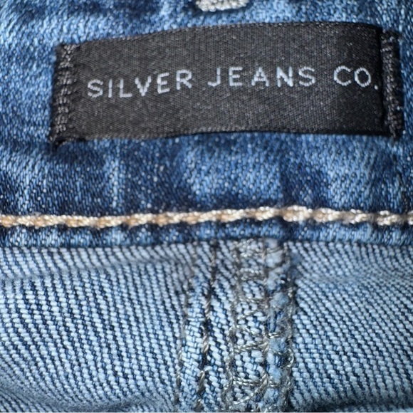 Silver Womens 31X29 Blue Boyfriend Faded Low-Medium Rise Denim Jeans - Picture 5 of 7
